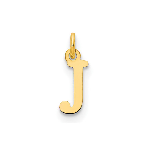 10K Yellow Gold Cutout Letter J Initial Charm