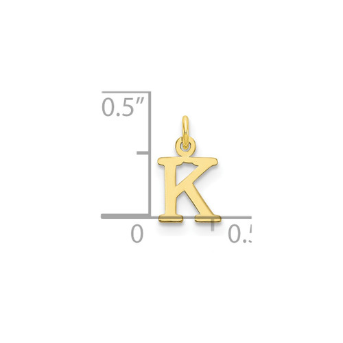 Image of 10K Yellow Gold Cutout Letter K Initial Charm