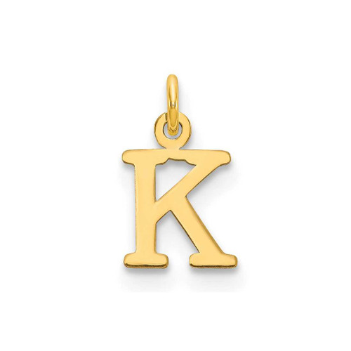 Image of 10K Yellow Gold Cutout Letter K Initial Charm
