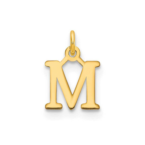 Image of 10K Yellow Gold Cutout Letter M Initial Charm
