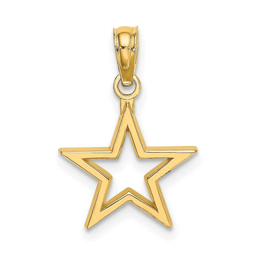 Image of 10k Yellow Gold Cut-out Star Pendant