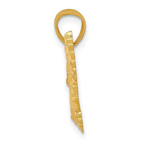 Image of 10K Yellow Gold Diamond-cut Eagle Pendant