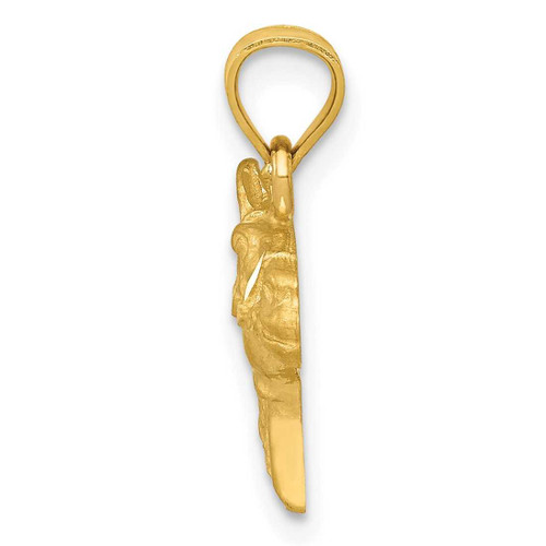 Image of 10K Yellow Gold Diamond-cut Horse Pendant