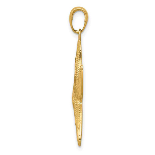 Image of 10K Yellow Gold Diamond-cut Starfish Pendant