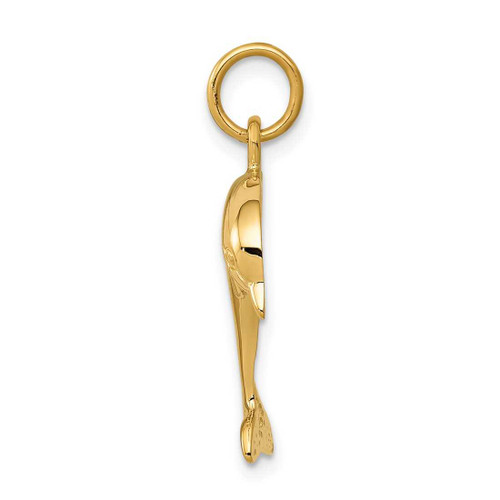 Image of 10K Yellow Gold Dolphin Charm 10ZC495