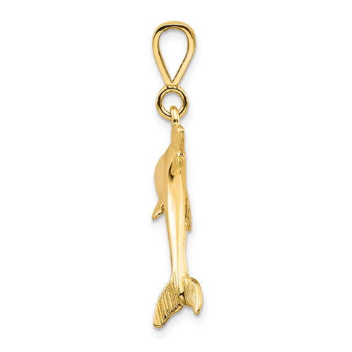 Image of 10K Yellow Gold Dolphin Pendant 10C524