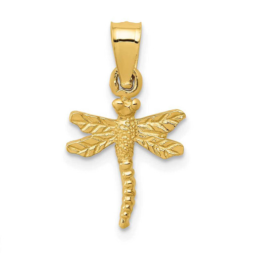Image of 10K Yellow Gold Dragonfly Pendant