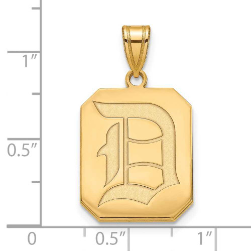 Image of 10K Yellow Gold Duquesne University Large Pendant by LogoArt (1Y006DUU)