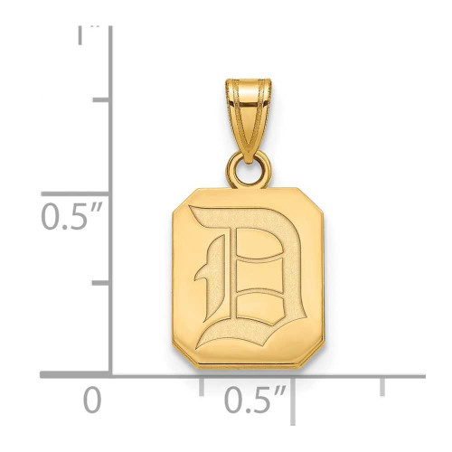 Image of 10K Yellow Gold Duquesne University Small Pendant by LogoArt (1Y005DUU)