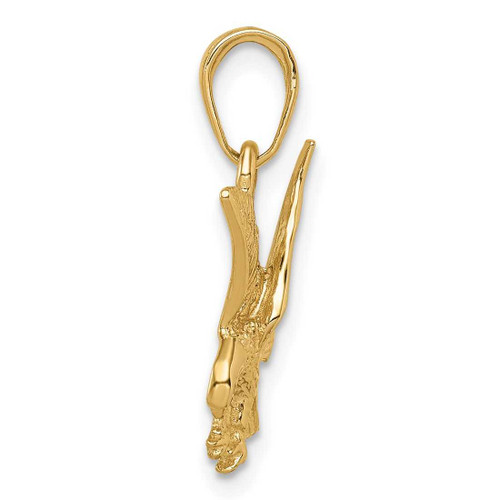 Image of 10k Yellow Gold Eagle Landing Pendant