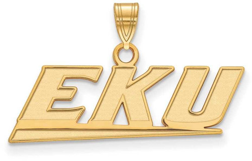 Image of 10K Yellow Gold Eastern Kentucky University Small Pendant by LogoArt