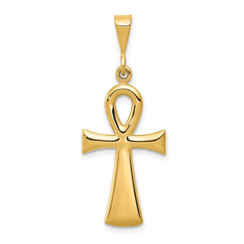 Image of 10K Yellow Gold Egyptian Ankh Cross Pendant