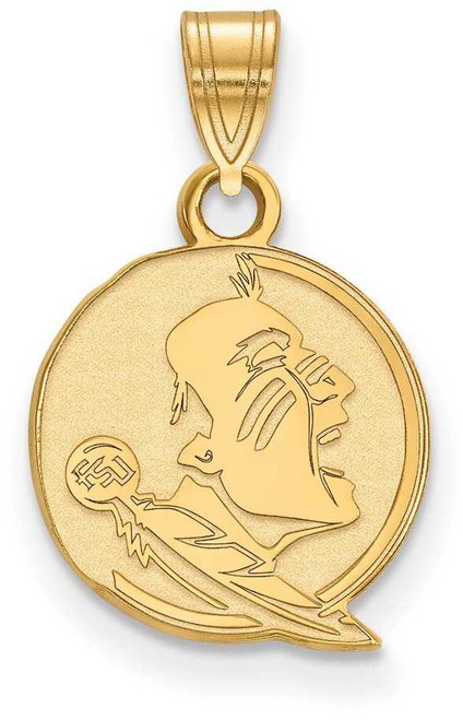 Image of 10K Yellow Gold Florida State University Small Pendant by LogoArt (1Y044FSU)