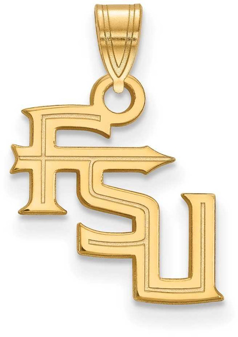 Image of 10K Yellow Gold Florida State University Small Pendant by LogoArt (1Y059FSU)