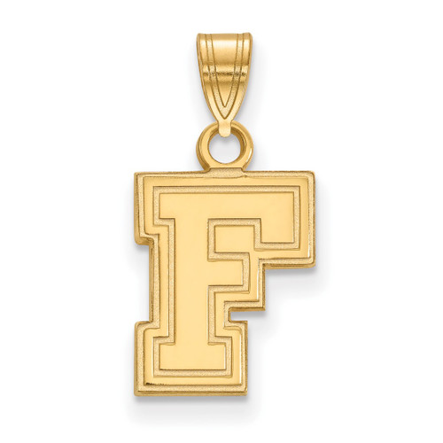 10K Yellow Gold Fordham University Small Pendant by LogoArt (1Y005FOU)