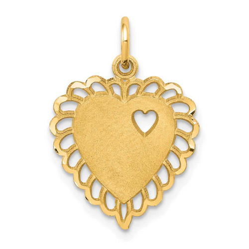 Image of 10K Yellow Gold Heart Charm 10C215