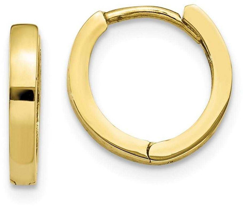 Image of 8mm 10k Yellow Gold Hinged Hoop Earrings 10TM619