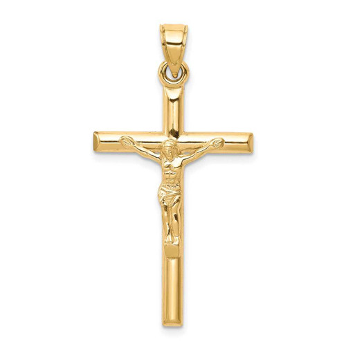 Image of 10K Yellow Gold Hollow Crucifix Pendant Image of 10K Yellow Gold Hollow Crucifix Pendant