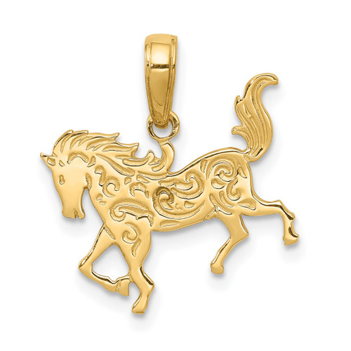 10k Yellow Gold Horse Pendant 10C3505