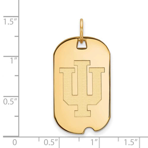 Image of 10K Yellow Gold Indiana University Small Dog Tag by LogoArt