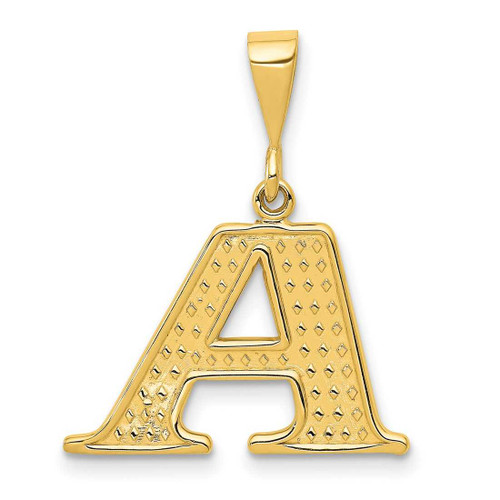 Image of 10K Yellow Gold Initial A Pendant