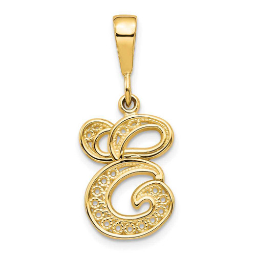 Image of 10K Yellow Gold Initial E Pendant 10C242/E