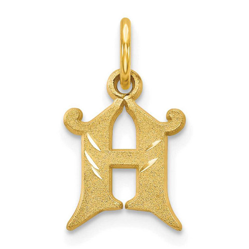 Image of 10K Yellow Gold Initial H Charm 10C764H