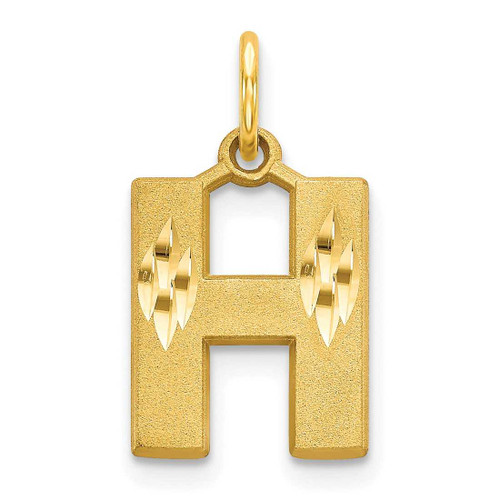 Image of 10K Yellow Gold Initial H Charm 10C768H