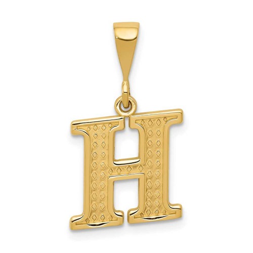 Image of 10K Yellow Gold Initial H Pendant