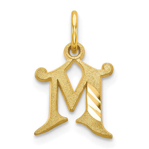 Image of 10K Yellow Gold Initial M Charm 10C764M