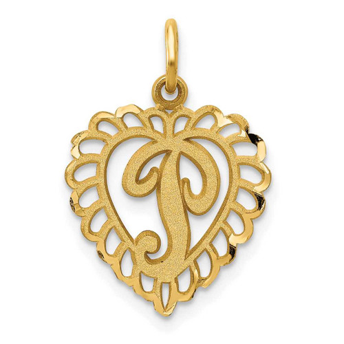 Image of 10K Yellow Gold Initial P Charm