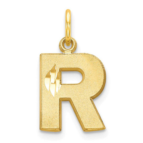 Image of 10K Yellow Gold Initial R Charm 10C768R