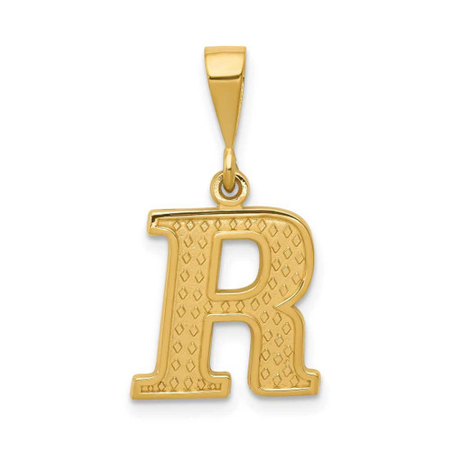 Image of 10K Yellow Gold Initial R Pendant