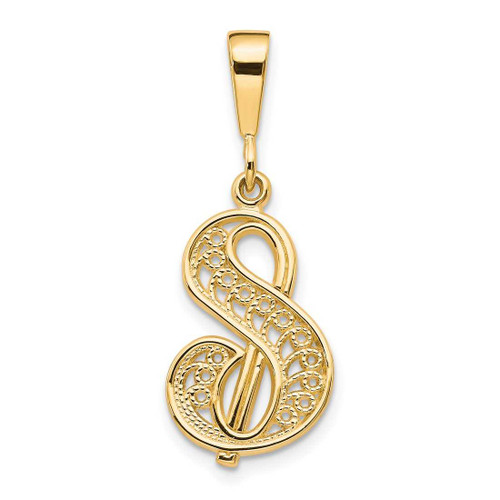 Image of 10K Yellow Gold Initial S Pendant 10C242/S