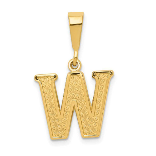 Image of 10K Yellow Gold Initial W Pendant
