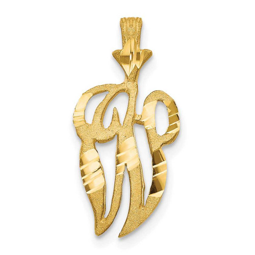 Image of 10K Yellow Gold Initial W Pendant 10C767W