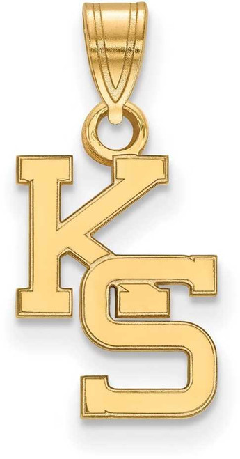 Image of 10K Yellow Gold Kansas State University Small Pendant by LogoArt (1Y044KSU)