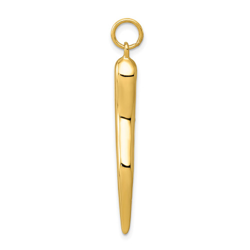 Image of 10K Yellow Gold Large Italian Horn Charm
