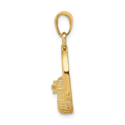 Image of 10K Yellow Gold Large Nantucket Basket Pendant