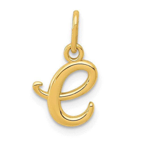 Image of 10K Yellow Gold Letter e Initial Charm 10YC1060E