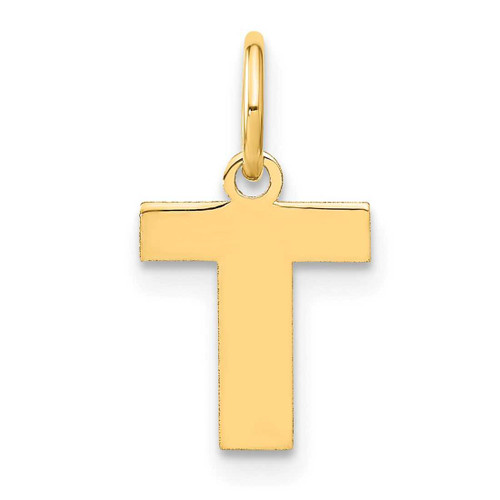 Image of 10K Yellow Gold Letter T Initial Charm 10XNA1337Y/T