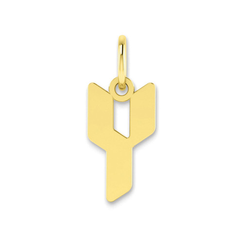 Image of 10K Yellow Gold Letter Y Initial Charm 10XNA1335Y/Y