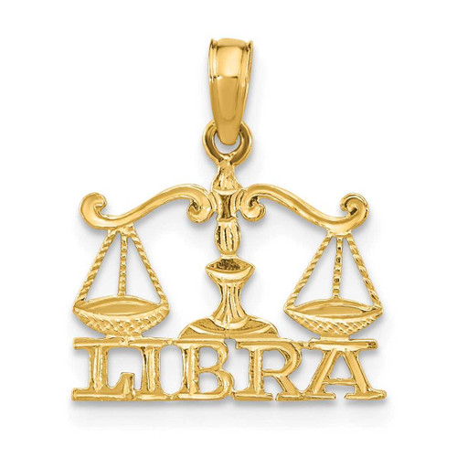 Image of 10K Yellow Gold LIBRA Pendant