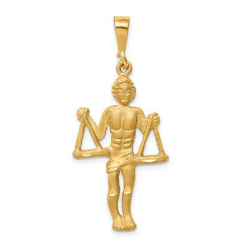 Image of 10K Yellow Gold Libra Zodiac Pendant