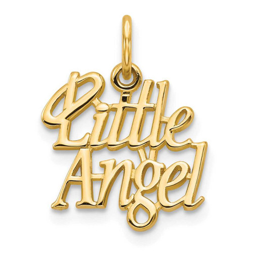 Image of 10K Yellow Gold Little Angel w/ Halo Charm