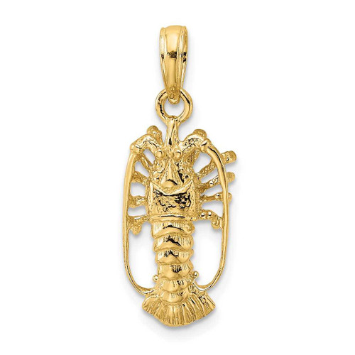 Image of 10k Yellow Gold Lobster without Claws Pendant