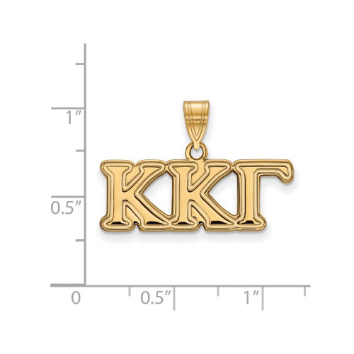 Image of 10K Yellow Gold LogoArt Kappa Kappa Gamma Medium Pendant