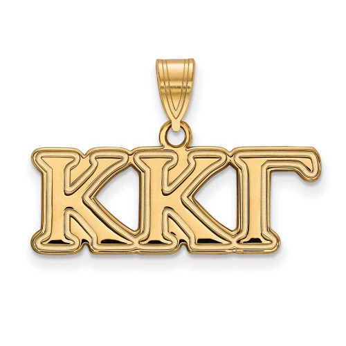 Image of 10K Yellow Gold LogoArt Kappa Kappa Gamma Medium Pendant