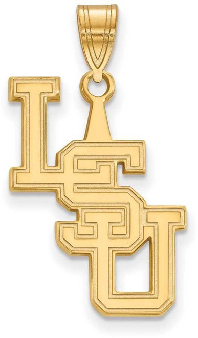 Image of 10K Yellow Gold Louisiana State University Large Pendant by LogoArt (1Y080LSU)