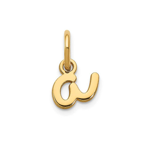 Image of 10K Yellow Gold Lower case Letter A Initial Charm 10XNA1307Y/A
